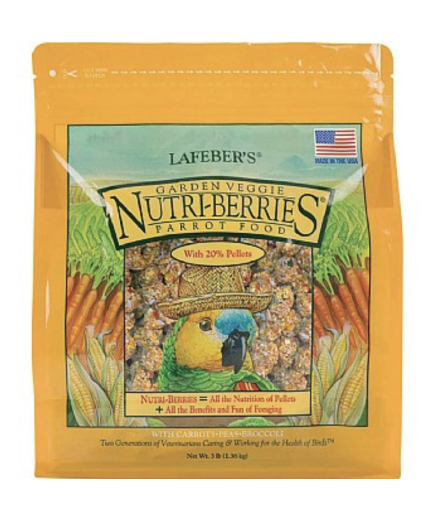 Lafeber NutriBerries Garden Veggie Complete Parrot Food - 1.36kg