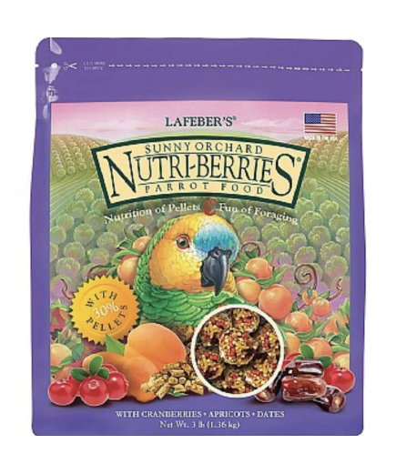 Lafeber NutriBerries Sunny Orchard Parrot - 1.36Kg