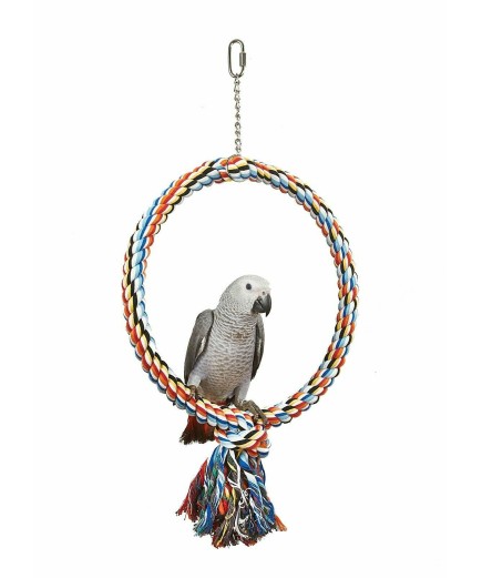 80cm Huge Coloured Rope Ring Parrot Swing, Macaw, Cockatoo Parrot Toy