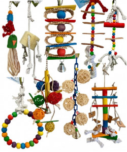 9 x Parrot Toy Pack - Budgies, Conures, Cockatiels, Caiques, Quaker etc - RRP £94.91 - Pack 1