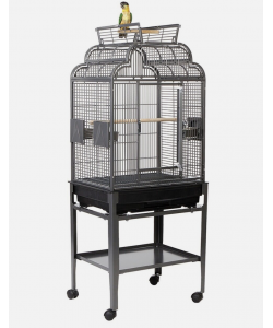 Rainforest Cages Peru Top Opening Parrot Cage with Stand - Antique
