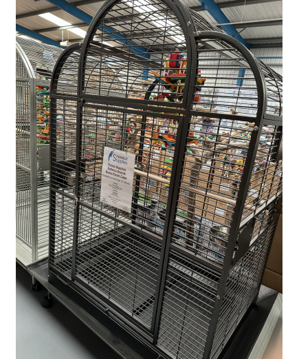 Parrot-Supplies Solterra Grande Dome Top Macaw Parrot Cage Antique