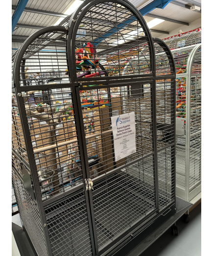 Parrot-Supplies Solterra Grande Dome Top Macaw Parrot Cage Antique