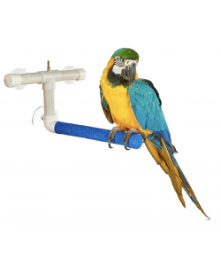 Parrot-Supplies Sanded Nail Trimming Shower Perch for Parrots Large