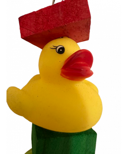 Parrot-Supplies Lucky Ducky Wood Blocks Party Parrot Toy