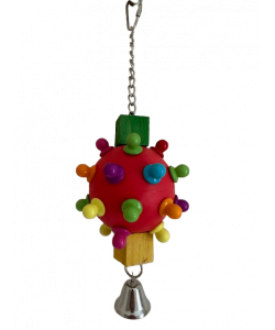 Parrot-Supplies Super Binkies Wiffle Ball Parrot Toy With Bell