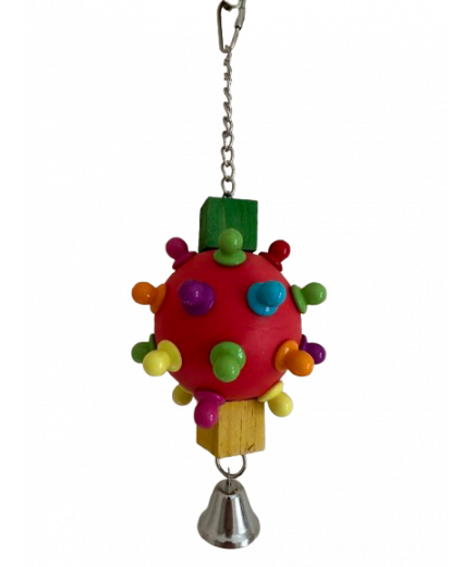 Parrot-Supplies Super Binkies Wiffle Ball Parrot Toy With Bell