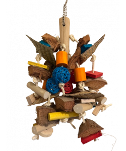 Parrot-Supplies Mega Deluxe Coffee Wood Chunky Monster XXL Parrot Toy