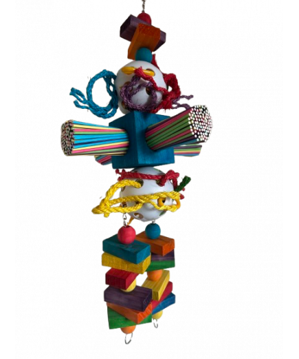 Parrot-Supplies Ultimate Super Wiffle Balls & Party Sticks XXL Parrot Toy