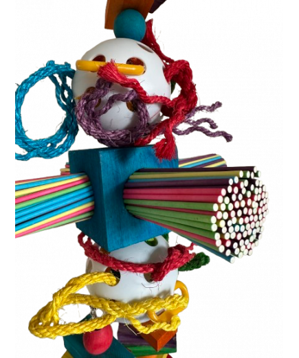 Parrot-Supplies Ultimate Super Wiffle Balls & Party Sticks XXL Parrot Toy