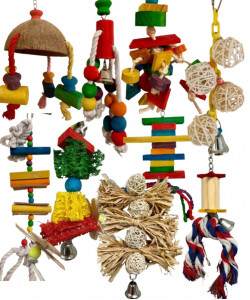 9 X Parrot Toy Pack - Budgies, Conures, Cockatiels, Caiques, Quaker Etc - RRP £95.91 - Pack 2
