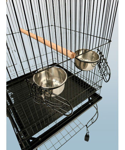 Parrot-Supplies Hawaii Parrot Cage With Stand Black