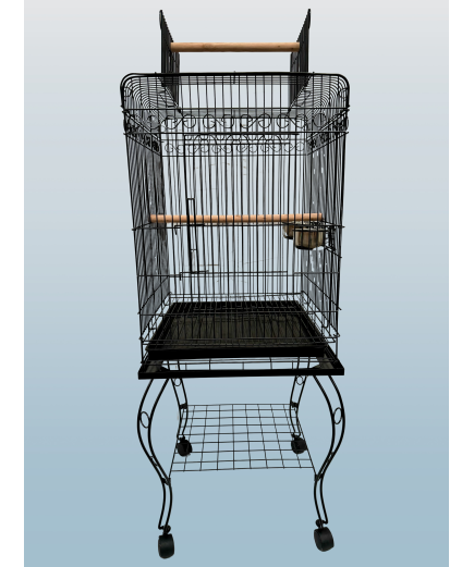 Parrot-Supplies Hawaii Parrot Cage With Stand Black