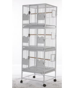 Parrot-Supplies Triple Breeding Or Display Parrot Cage Stone