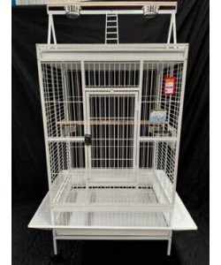 Cambridge Play Gym Top Parrot Cage - White