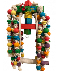 Parrot-Supplies Mega Jungle Chunky Wood & Rope XXXL Macaw Parrot Toy