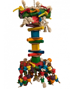 Parrot-Supplies Rocket Mega Wooden Blocks XXL Macaw Parrot Toy