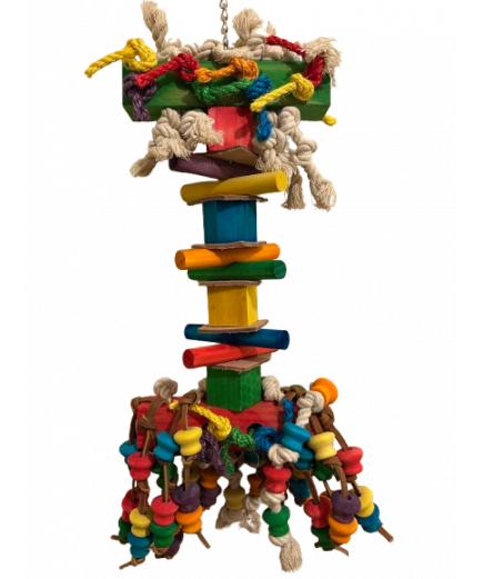 Parrot-Supplies Rocket Mega Wooden Blocks XXL Macaw Parrot Toy