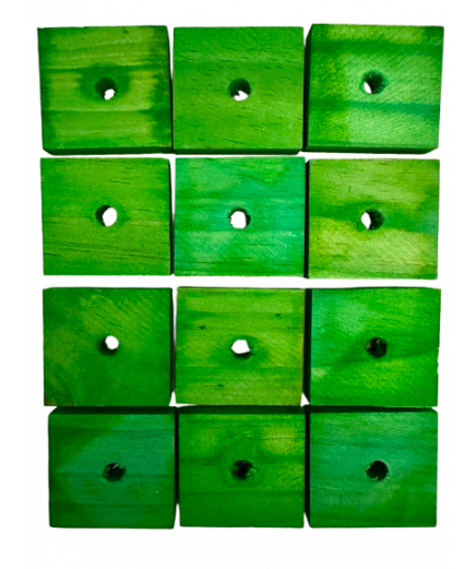 Parrot-Supplies Coloured Green Wood Slats Medium - Parrot Toy Making Parts - Pack of 12