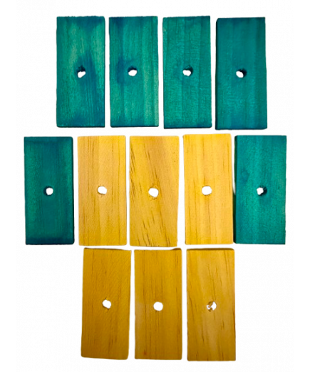 Parrot-Supplies Coloured Wood Slices - Parrot Toy Making Parts - Pack of 12