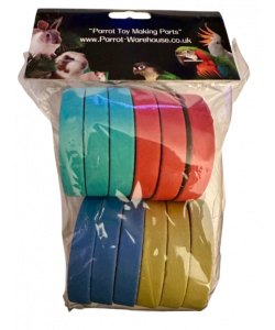 Parrot-Supplies Birdie Bangles - Parrot Toy Making Parts - Pack of 12