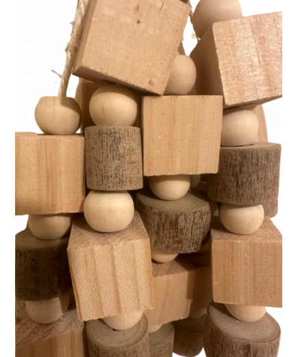 Parrot-Supplies Neutral and Natural Woodland Blocks Stacker Parrot Toy