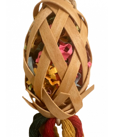 Parrot-Supplies Pineapple Pinata Natural Woven Palm Leaf Foraging Parrot Toy