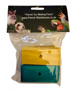 Parrot-Supplies Coloured Wood Slices - Parrot Toy Making Parts - Pack of 12