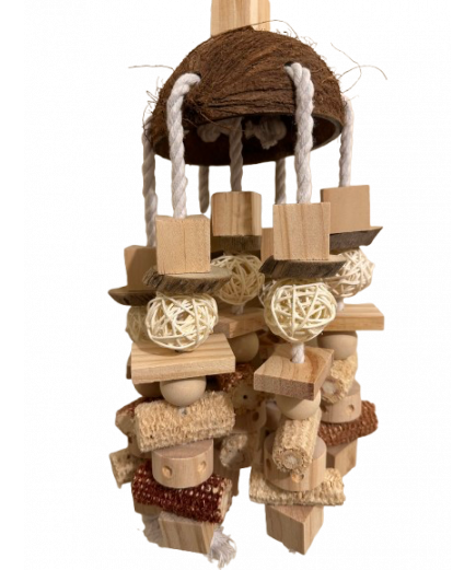 Parrot-Supplies Natural Coconut & Corn Celebration XL Parrot Toy