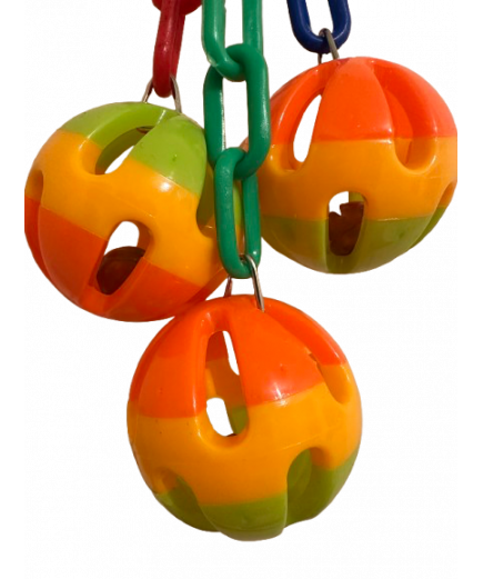 Parrot-Supplies Acrylic Jingle Balls and Chain Parrot Toy