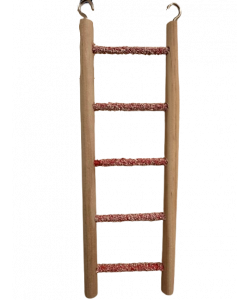Parrot-Supplies Pedicure Wooden Ladder for Small Birds 5 Steps