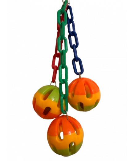 Parrot-Supplies Acrylic Jingle Balls and Chain Parrot Toy