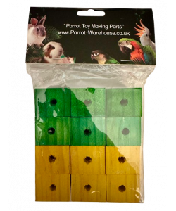 Parrot-Supplies Groovy Blocks Medium - Parrot Toy Making Parts - Pack of 12