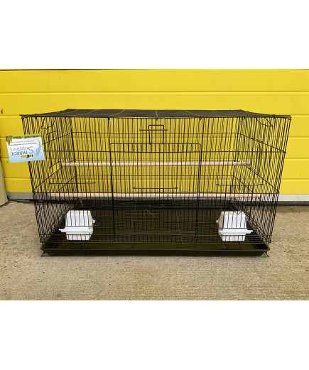 Small Bird Flight Cage, Budgie, Cockatiel, Finch Etc - Black