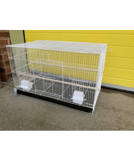 Small Bird Flight Cage, Budgie, Cockatiel, Finch Etc - White