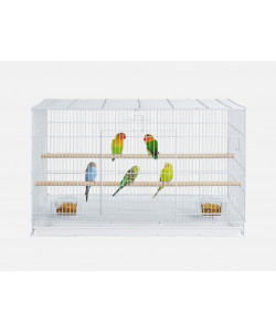 Small Bird Flight Cage, Budgie, Cockatiel, Finch Etc - White