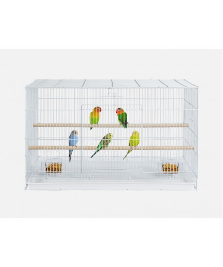 Small Bird Flight Cage, Budgie, Cockatiel, Finch Etc - White