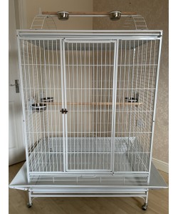 Parrot-Supplies San Francisco Premium Play Top Macaw Cage - Stone