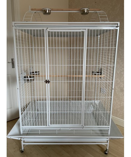 Parrot-Supplies San Francisco Premium Play Top Macaw Cage - Stone