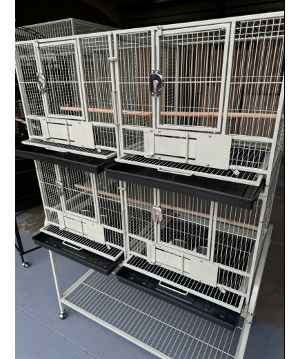 Parrot-Supplies Block Of 4 Breeding / Display Cages - Stone