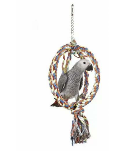 Parrot-Supplies Rope Sphere Swing Large Parrot Toy