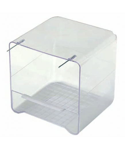 Plastic Cage Fitting Square Bird/Parrot Bath - Pack Of 5