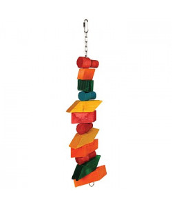 Block Tower Chunky Wood Parrot Toy
