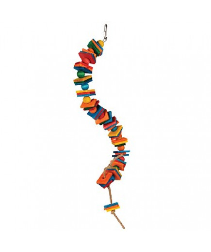 Spiral Wood and Rope Parrot Toy - Small