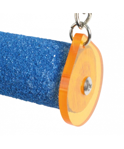 Parrot-Supplies Twisted Sanded Nail Trimming Swing Parrot Perch Large