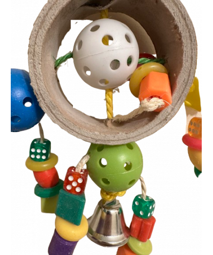 Parrot-Supplies Las Vegas Card Ring Wiffle Balls Dice Parrot Toy