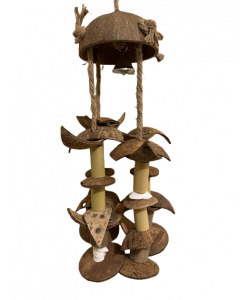 Parrot-Supplies Mega Natural Coconut & Sea Shell Stacker XL Parrot Toy