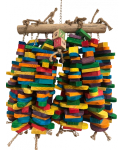 Parrot-Supplies Humongous 260 Colourful Wooden Slats XXXL Macaw Parrot Toy