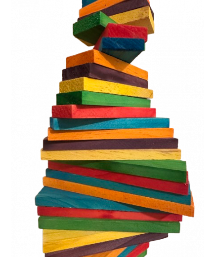 Parrot Supplies Cocotte Wooden Colourful Slats XXL Parrot Toy