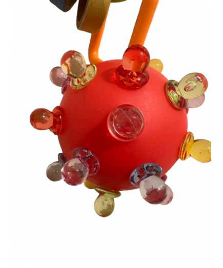 Parrot-Supplies Super Binkies Wiffle Ball With Birdie Bangles Parrot Toy